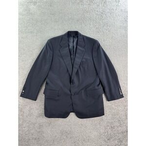 Ercole's Suit Jacket 44 R Blue Wool Glen Plaid Luxury Designer Loro Piana Italy